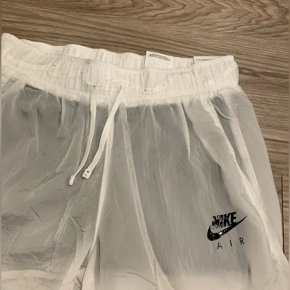 White Mesh Layer Nike Air Jogger Pants Small - Picture 4 of 8
